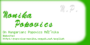 monika popovics business card